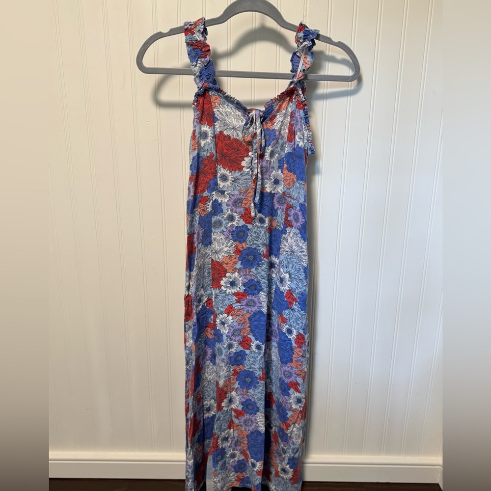 Japna Floral Maxi Dress - Red, Blue, Purple